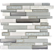 Mosaikfliese aus Glas und Naturstein