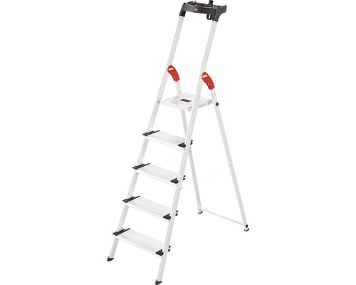 Hailo L80 - Escabeau en aluminium ComfortLine, 5 marches Hailo L80 - Escabeau en aluminium ComfortLine, 5 marches