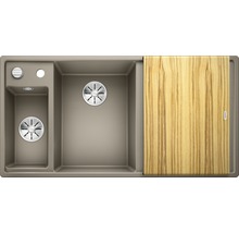 Spüle Blanco AXIA III 6 S 1000 x 510 mm tartufo ohne Multifunktionsschale 524650 1 Spülbecken Mit Tropffläche Becken links