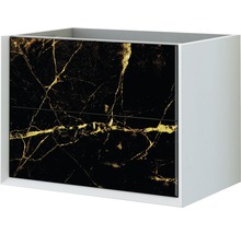 Waschtischunterschrank Baden Haus Bellagio BxHxT 70 x 51 cm x 46 cm Frontfarbe schwarz glanz 54868