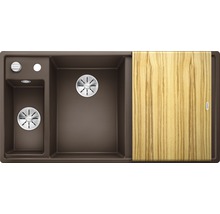 Spüle Blanco AXIA III 6 S 1000 x 510 mm cafe ohne Multifunktionsschale 524652 1 Spülbecken Mit Tropffläche Becken links