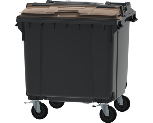 Müllcontainer mit Rädern und Deckel