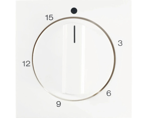Berker 16328989 Zentralstück für mechanische Zeitschaltuhr S1 polarweiß glänzend Analoger Zeitschalter mit Drehrad
