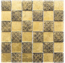 Quadratische Mosaikfliese mit Muster