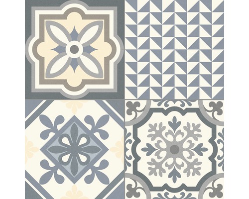 Dekorfliese mit unterschiedlichen Mustern