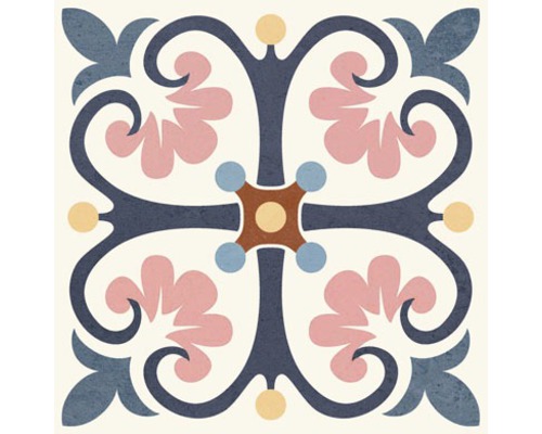 Dekorative Fliese mit floralem Muster