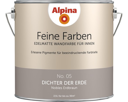 Peinture murale Alpina Feine Farben sans conservateur Poètes de la terre 2,5 l