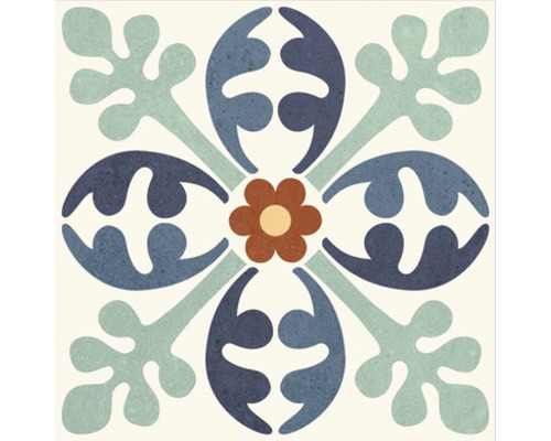 Dekorative Fliese mit floralem Muster für Wand- und Bodengestaltung