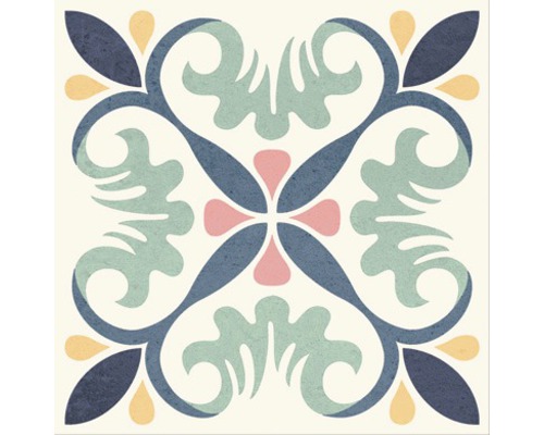 Dekorative Fliese mit floralem Muster
