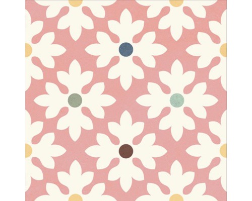 Fliesenmuster mit floralem Dekor