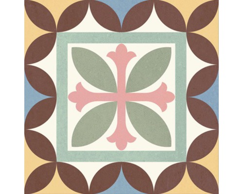 Dekorative Bodenfliese mit geometrischem Muster