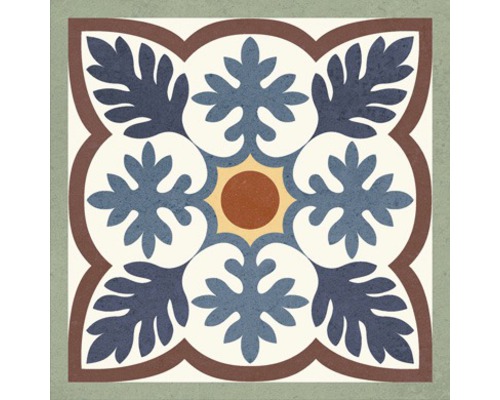 Fliese mit floralem Muster