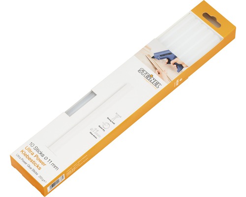 Bâtons de colle Steinel Ø 11 mm Ultra Power pack de 10 Paquet de bâtons de colle Steinel Ultra Power, diamètre onze millimètres, dix pièces