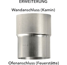 Augmentateur pour conduit de poêle Bertrams Ø 150-200 mm aluminié à chaud argenté-thumb-3