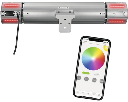 Barre lumineuse LED avec commande par application smartphone pour la sélection des couleurs
