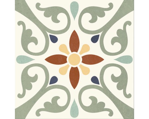 Dekorative Fliese mit floralem Muster