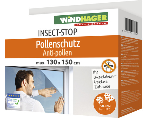 Moustiquaire anti-pollen Windhager pour fenêtres jusqu''à 130 x 150 cm maximum