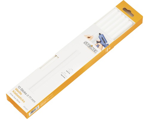 Bâtons de colle blancs Steinel Ø 11 mm pack de 10 Paquet de dix bâtons de colle blancs d''un diamètre de onze millimètres