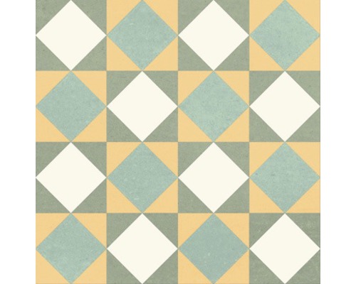 Muster aus quadratischen Bodenfliesen in Rautenform