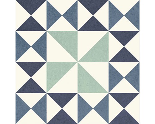 Quadratische Fliese mit geometrischem Dreiecksmuster