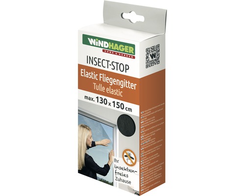 Windhager Insektenschutz Elastic Fliegengitter Tülle, maximale Größe 130 mal 150 Zentimeter