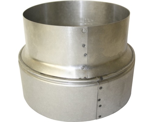 Réducteur pour conduit de poêle Bertrams Ø 150-120 mm aluminié à chaud argenté Réduction en métal pour systèmes de ventilation