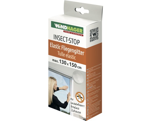 Moustiquaire élastique Windhager Insect-Stop, taille maximale 130 x 150 centimètres, emballage