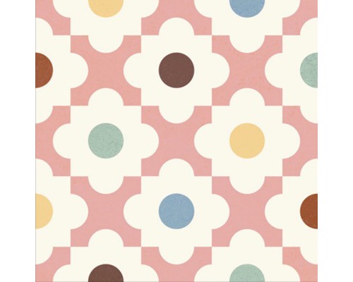 Fliesenmuster mit floralem Design