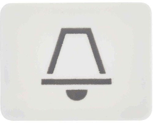 Symbole poussoir sonnette calotte avec symbole opaque blanc alpin Jung 33 K WW WG800/WG600