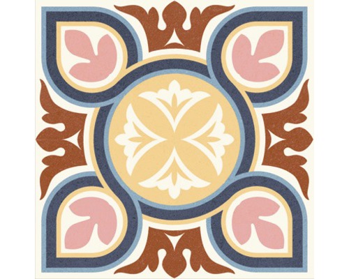 Dekorfliese mit floralem Muster