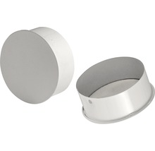 Deux embouts de tuyau de ventilation blancs