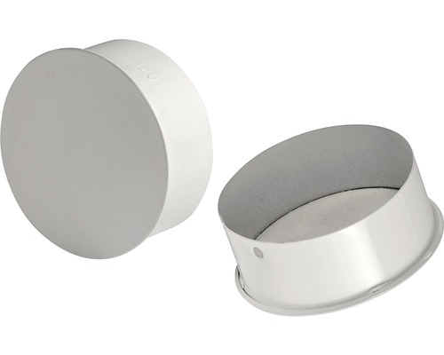 Deux embouts de tuyau de ventilation blancs