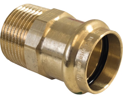 Raccord à compression Viega Sanpress avec contour SC pièce de recouvrement 18mmx1/2" filetage extérieur 283490-0