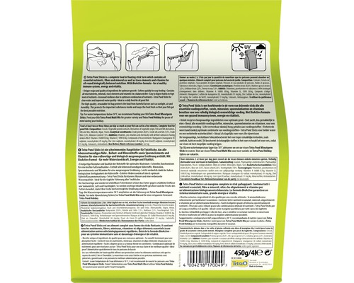 Tetra Pond Sticks Fischfutter, 450 Gramm Packung