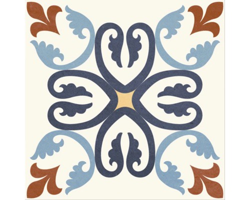 Fliese mit Blumendekor