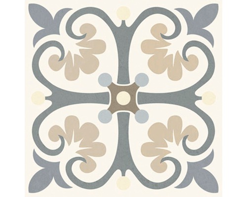 Dekorfliese mit floralem Muster