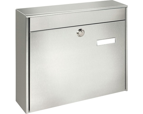 Briefkasten aus Stahl mit Schloss und Sichtfenster