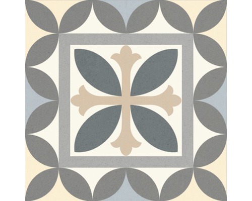 Dekorative Bodenfliese mit Ornamentmuster