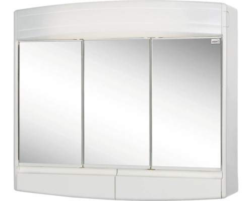 Spiegelschrank Sieper Topas eco 60 x 18 x 53 cm weiß 3-türig LED IP 20