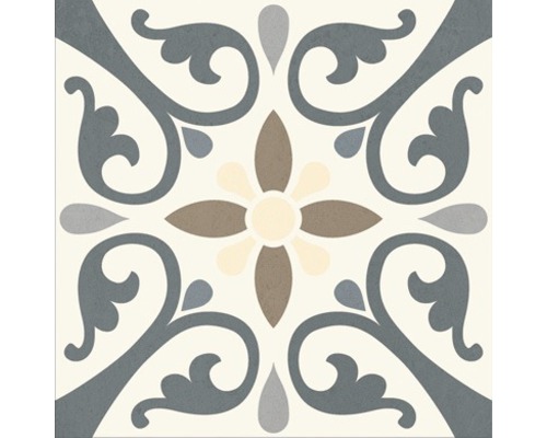 Dekorfliese mit floralem Muster