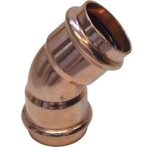 Kupfer Pressfitting Bogen 45 Grad für Sanitärinstallation