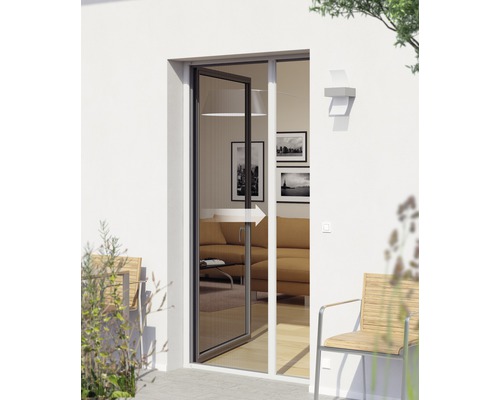 Moustiquaire Windhager PLUS store de porte blanc sur mesure (max. 160x225 cm)-0