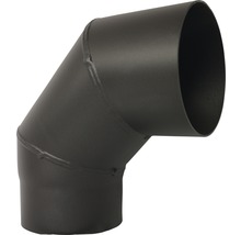 Conduit de poêle coudé 90° Ø 150 mm sans trappe senotherm vernis gris fonte-thumb-1