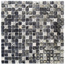 Mosaikfliese aus Glas mit Muster