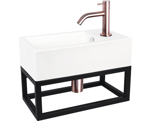 Vasque avec lavabo, robinet et support