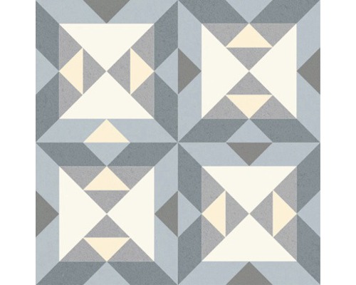 Muster einer Zementfliese mit geometrischen Formen