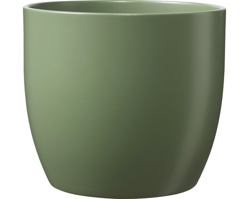 Cache-pot Soendgen Basel Fashion céramique Ø 13 H 12 cm vert mousse