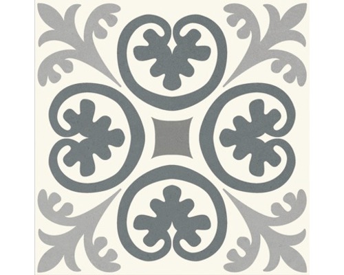 Quadratische Fliese mit floralem Muster