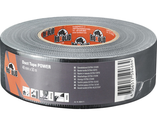 Bande textile Roxolid Profi Tape noir 50 m x 48 mm