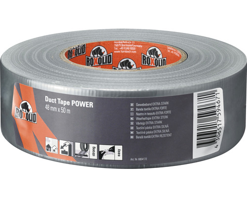 Roxolid Profi Duct Tape Gewebeband silber 50m x 48mm